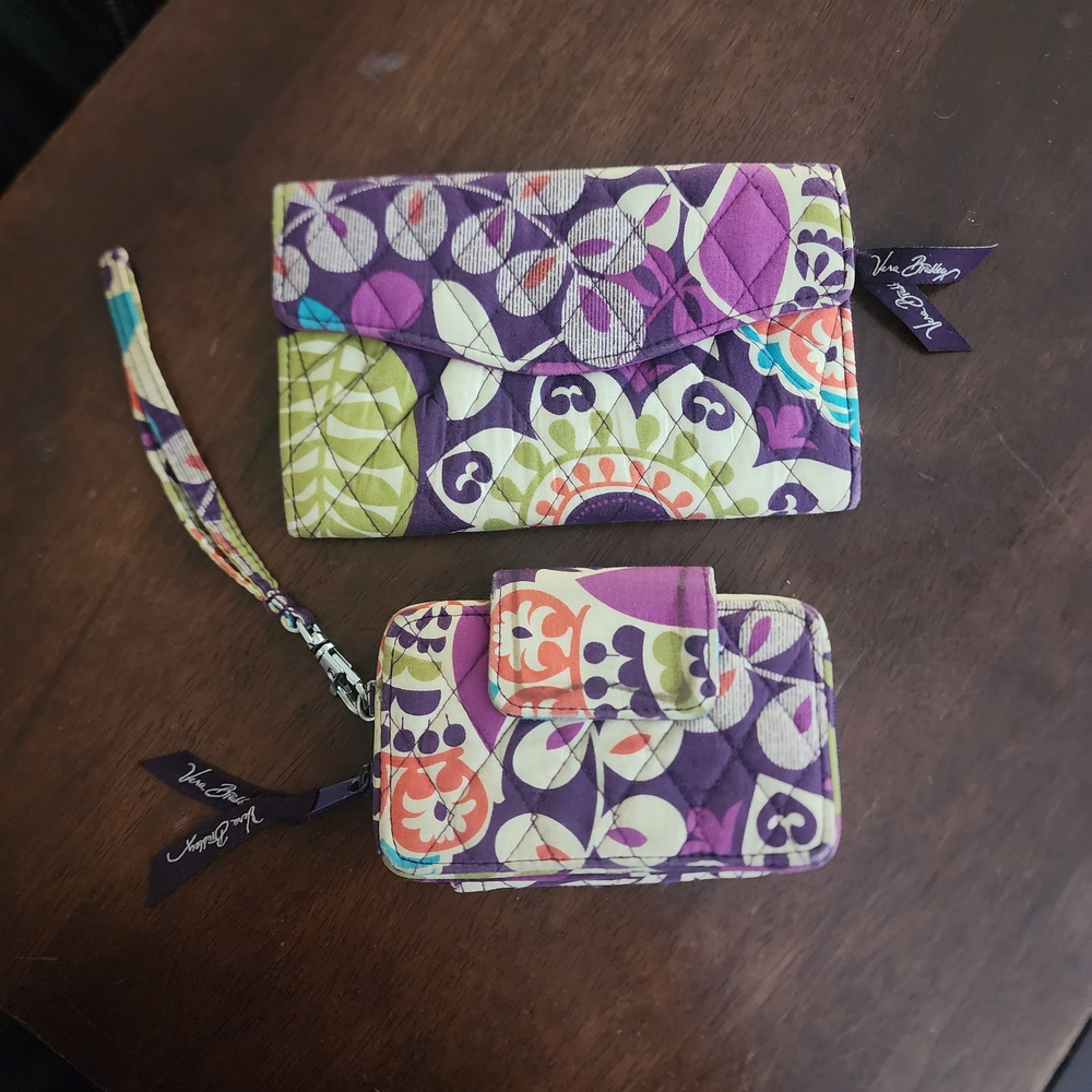 Vera Bradley Multicolor Floral Wristlet and Wallet